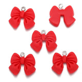 10pcs 5 Color Cute Resin bow tie Charms For Keychain Bracelets Pendant Diy Jewelry Making Findings 19*22mm W323