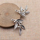 5pcs 39x30mm 2 Colors Antique Silver Color Gold Color Peace Olive Charms For DIY Jewelry Making