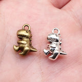 10pcs 12x15mm 2 Colors Antique Bronze Color Antique Silver Color Dinosaur Charms For DIY Jewelry Making