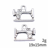10pcs 19x15mm 2 Colors Antique Bronze Color Antique Silver Color Sewing Machine Charms For DIY Jewelry Making
