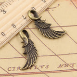 Colgantes de alas de Ángel, 10x31mm, bronce tibetano, Color plata, fabricación de joyas antiguas, artesanía hecha a mano, bricolaje, 10 piezas