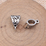 20pcs 11x11x7mm Antique Silver Color Inverted Triangle Hanging Tee Bails Beads Charms For DIY Jewelry Making Findings