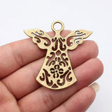 2pcs 58x56mm 4 Colors Kc Gold Color Angels Watching Over Me Charms For DIY Jewelry Making
