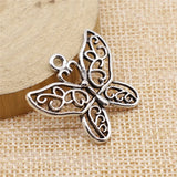10pcs 26x31mm 2 Colors Antique Bronze Color Antique Silver Color Butterfly Charms For DIY Jewelry Making