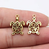 20pcs 21x15mm 2 Colors Antique Silver Color Antique Gold Color Turtles Charms For DIY Jewelry Making