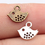 40pcs 11x9.8x1mm 2 Colors Antique Bronze Color Antique Silver Color Bird Charms For DIY Jewelry Making