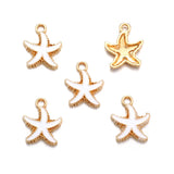 10Pcs 10Colors Zinc alloy Metal Enamel Starfish For Pendant Bracelet Necklace DIY Jewelry Making  18*15mm W237