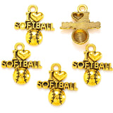 15pcs 5colors I Love Baseball Charm For Necklace Bracelet necklace Pendant DIY Jewelry Making Accessories 21*20mm J485