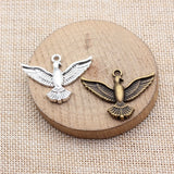 5pcs 37x28mm 2 Colors Antique Bronze Color Antique Silver Color Eagle Charms For DIY Jewelry Making