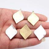 4pcs 35x25mm 5 Colors Twisted Leaf-Shaped Charms For DIY Jewelry Making