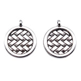 10pcs 17x20mm/36x18mm Antique Silver Color Double-Sided Bamboo Pattern Charms For DIY Jewelry Making