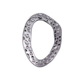 20pcs 28x18mm 3 Colors Hammered Irregular Oval Circle Pendant