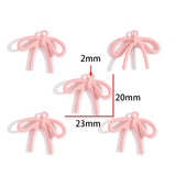 10Pcs Pink Bow Pendant Premium Alloy Jewelry Components for DIY Necklaces Earrings Bracelets and Other Jewelry Making Materials