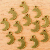 50pcs 6 colors alloy mini moon Charm For DIY Necklace Bracelet Earrings Pendant Jewelry Crafts Making Accessories L635