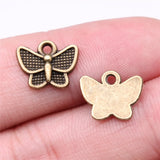 20pcs 13x10mm 2 Colors Antique Bronze Color Antique Silver Color Butterfly Charms For DIY Jewelry Making