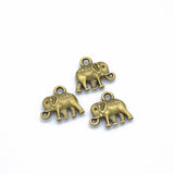 20 pcs Elephant Charms Antique Pendants for Jewelry Making Necklace Bracelet Accessories Findings 12*14mm D9266