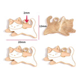 10pcs 17 styles animal Enamel Alloy cat Charm Earring Pendant DIY Keychain Necklace Jewelry Accessories W478