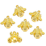 25Pcs 10*10mm 7 Color Metal Alloy Bee Animal Charms Pendants for Earring clothing accessories Jewelry Making DIY Handmade Craft