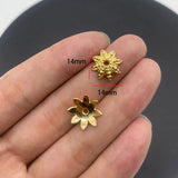 20-40pcs KC Alloy Flower Holder Partition Bead Cap Bead Holder Cap DIY Step Shaking Hairpin Hairpin Crown Accessories V149