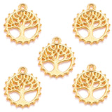 5 colors 30pcs Metal Life Tree Charms Antique Silver Plated Pendant For Jewelry Making Round Tree Necklace Charm 18*16mm Q246