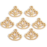 30 pcs 3color Lotus flower charms for necklace&bracelets pendant DIY jewelry making 14*16mm Q1136