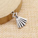 10pcs 13x20mm 2 Colors Antique Bronze Color Antique Silver Color Evening Dress Charms For DIY Jewelry Making