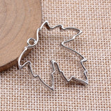 10pcs 37x35x5mm 2 Colors Hollow Geometric Glue Frame Series Leaf-Shaped Border Frame For DIY Jewelry Making Findings