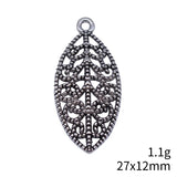 20pcs 27x12mm 2 Colors Antique Silver Color Gold Color Leaf Charms For DIY Jewelry Making