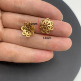 20-40pcs KC Alloy Flower Holder Partition Bead Cap Bead Holder Cap DIY Step Shaking Hairpin Hairpin Crown Accessories V149