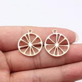 10pcs 27x24mm 3 Colors Antique Silver Color Kc Gold Color Antique Gold Color Hollow Out Lemon Slice Charms