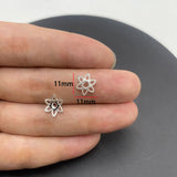 20-40pcs silver Alloy Flower Holder Partition Bead Cap Bead Holder Cap DIY Step Shaking Hairpin Hairpin Crown Accessories V149