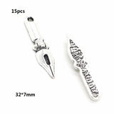 4-25pcs New Product Antique silver color learning tools Charms Pendant Jewelry Metal Alloy Jewelry Marking  U054