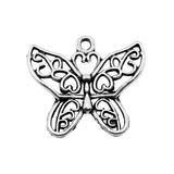 10pcs 26x31mm 2 Colors Antique Bronze Color Antique Silver Color Butterfly Charms For DIY Jewelry Making