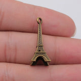 4pcs 29x11x11mm 2 Colors Antique Bronze Color Antique Silver Color 3D Eiffel Tower Charms For DIY Jewelry Making