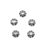 50pcs 8x8mm Antique Silver Color Star & Moon Flower Bead Caps Pendant For DIY Jewelry Making Handmade Jewelry Findings