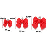 10pcs 5 Color Cute Resin bow tie Charms For Keychain Bracelets Pendant Diy Jewelry Making Findings 19*22mm W323