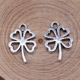 20pcs 18x13mm 2 Colors Antique Bronze Color Antique Silver Color Four Leaf Clover Charms For DIY Jewelry Making