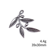 5pcs 39x30mm 2 Colors Antique Silver Color Gold Color Peace Olive Charms For DIY Jewelry Making