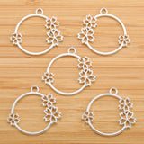10pcs 6 Color Flower garland Charms Alloy For earring Pendants DIY Handmade Jewelry Accessories Making 33*36mm B203