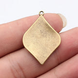 4pcs 35x25mm 5 Colors Twisted Leaf-Shaped Charms For DIY Jewelry Making