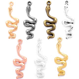 25pcs 28x10mm 7 colors Plated Snake Charms Animals Pendants For Diy Earrings necklace Making Materials Accessories