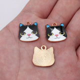 10pcs 16x17mm Kc Gold Color Cat Charms For DIY Jewelry Making