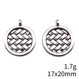 10pcs 17x20mm/36x18mm Antique Silver Color Double-Sided Bamboo Pattern Charms For DIY Jewelry Making