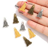 10pcs 3 colors tassel Charms Pendants For Necklace Bracelet Jewelry Making DIY Handmade 20*12mm J126