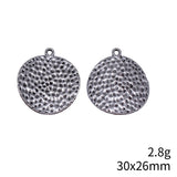 10pcs 30x26mm 5 Colors Hammered Twisted Design Round Charms For DIY Jewelry Making