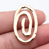 5pcs 37x22mm 2 Colors Antique Silver Color Kc Gold Color Hollow Hammered Swirl Pendant For DIY Jewelry Making