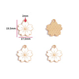 10pcs various styles Enamel Alloy flower Charm Earring Pendant DIY Keychain Necklace Jewelry Accessories W494