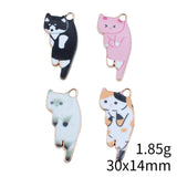10pcs 30x14mm 4 Colors Cute Cat Charms For DIY Jewelry Making