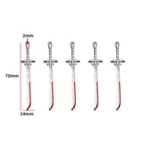 5 pcs 20 styles Halloween Zinc Alloy Bloody Dagger Color Charms Knife Pendants for DIY Bangle Bracelet necklace Findings W430