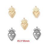 5pcs 2 colour Heart shaped Cross Charms Halloween Charms DIY Handmade Necklace Bracelet Earrings Jewelry Accessories W273